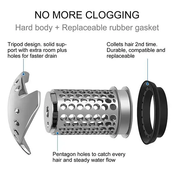 Bath Tub Stainless Steel Drain Protector Bathroom Hair Stopper Silicone Strainer sink filter sink strainer floor drain filter hair drain catcher kitchen sink strainer shower drain filter