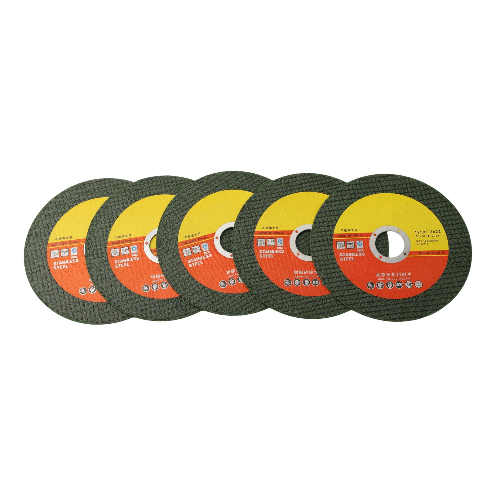 5pcs 125mm/ 5 Inch Cutting Disc Angle Grinder Stainless Steel Grinding Resin Double Mesh For Grinding Stone Meta Land Polishing carbon steel grinding wheel titanium coating diamond coated discs gold for carbide stone angle grinder polishing