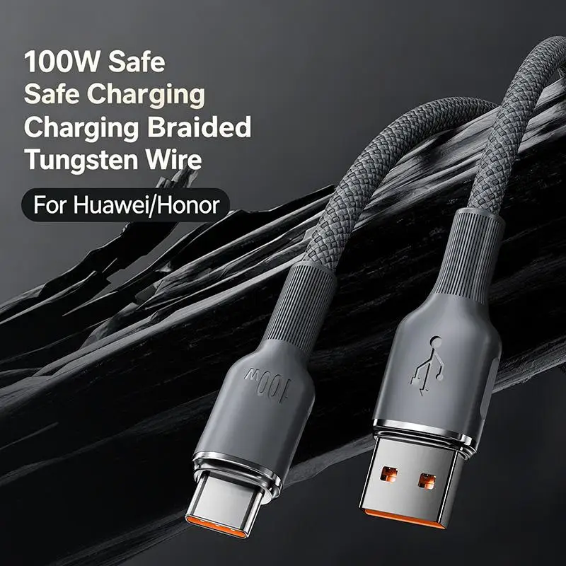 【C】USB to Type C 케이블 데이터 동기화 라인 화웨이 안드로이드 폰용 고속 충전 브레이드 충전 케이블