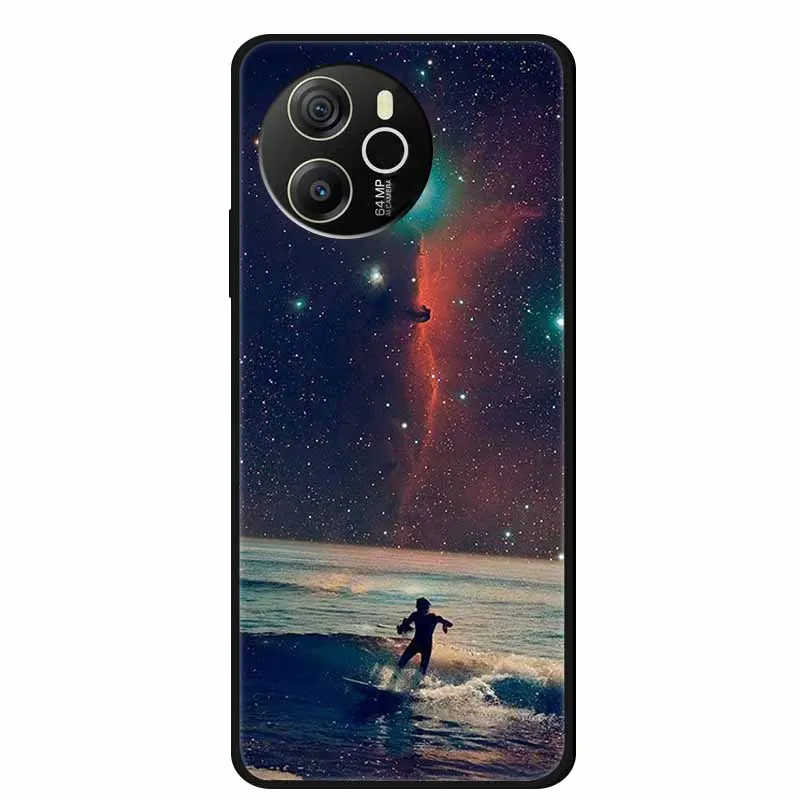 Cartoon Black Silicone Soft TPU Phone Cover - Protective Case