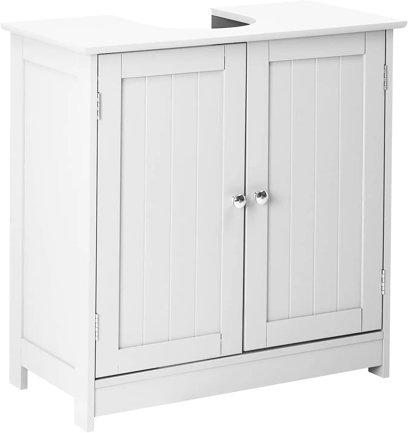 Pedestal Sink Storage Cabinet with 2 Doors Traditional Under Sink Cabinet Bathroom Space Saver Organizer with Adjustable Shelf