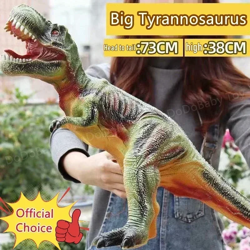 Super Big Soft Dinosaur Toys Tyrannosaurus Rex Modello Brachiosaurus Jurass Burattini Squalo Dinosauro Parco Mondi Giocattolo per Ragazzi Bambini - immagine 2