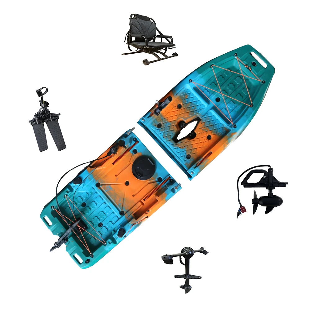 2026 New 2 Sections Modular Detachable 9.2ft One Person Electric Sit-On-Top Fishing Kayak for River image 5