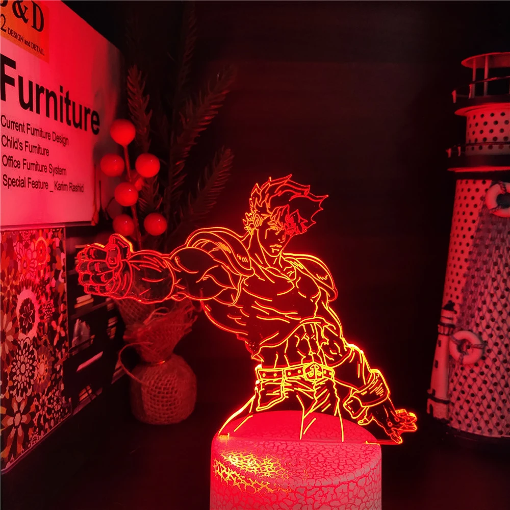 Jojo Anime Action Nachtlampje Sensor Batterij Voor Bedroon Decor Nachtlampje Koele Jonathan 3d Led Decor Lamp Kids Gift| | - AliExpress