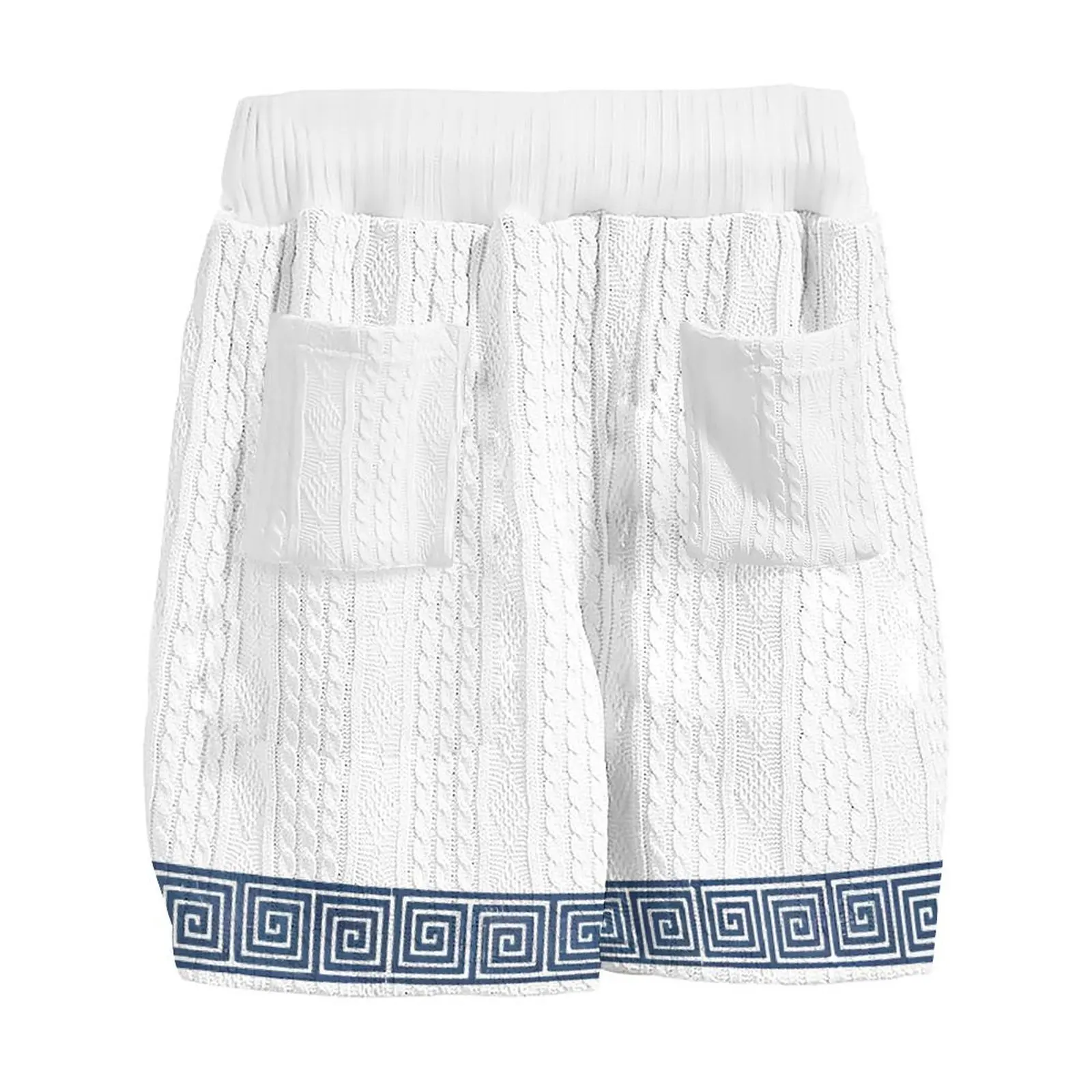 2024 New Summer Men's Set Loose Casual Sports Suit High-quality Jacquard V-neck Short-sleeved Shorts Two-piece Men's Clothing 6