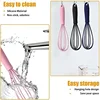 Kitchen Silicone Whisk Non-Slip Egg Beater Milk Frother Kitchen Utensil 17x4cm Kitchen Silicone Egg Beater Tool Easy To Clean 4