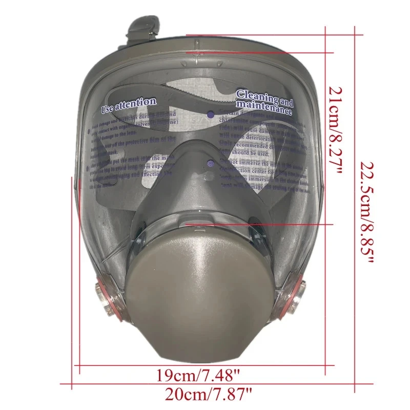 Gas Mask Face Respirator Gas Respirator Half Face Respirator Mask 6800 Anti-Fog Full Face Industrial Painting Spraying Safety Work Filter Formaldehyde Protection