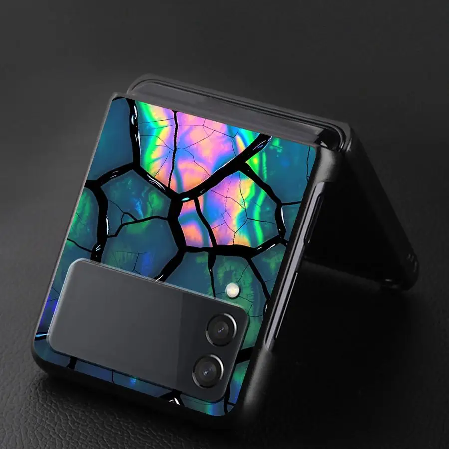 Iridescent Crack Glass Phone Case