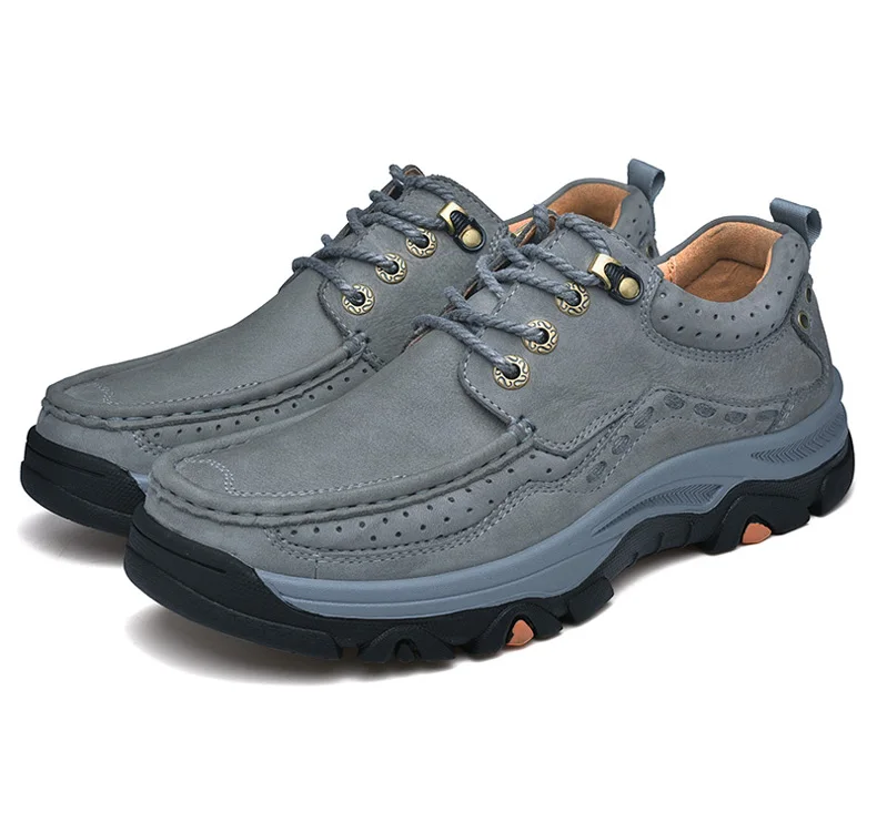 Genuine Leather Casual Men's Shoes Outdoor Trekking Hiking High