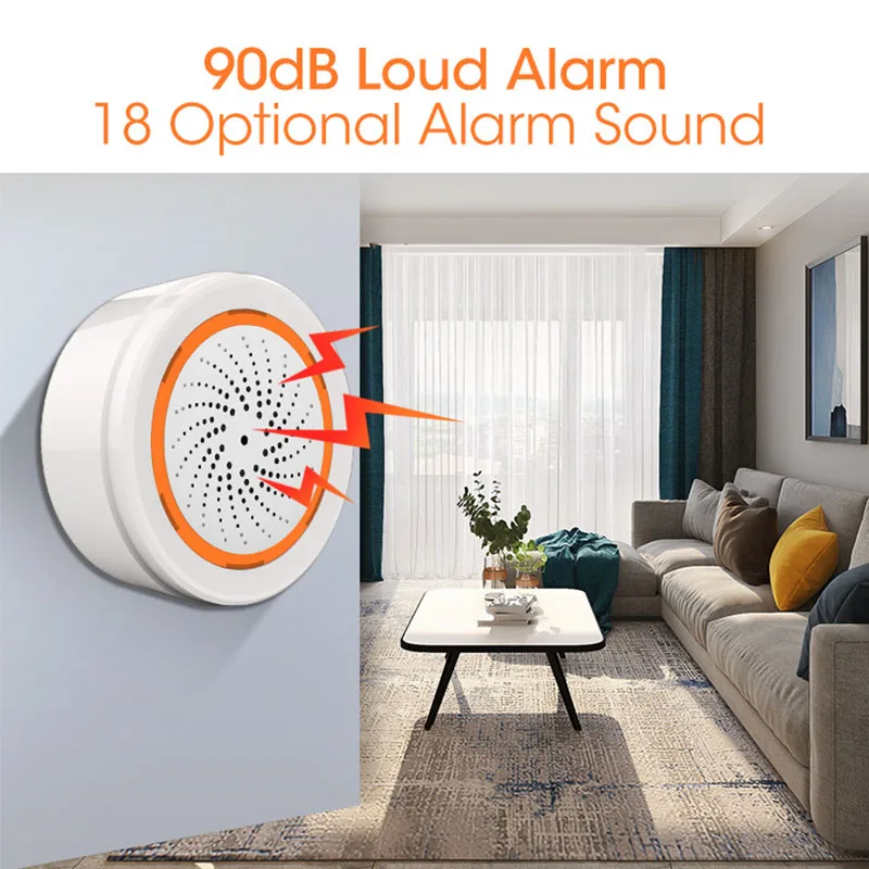 KOOJN NEO Graffiti ZigBee Intelligent Indoor Sound and Light Alarm USB/Battery Dual Power Supply 90dB