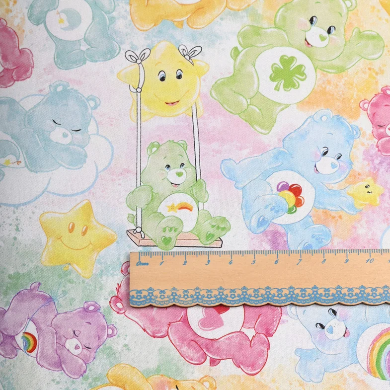 Tissu 100% coton pour grillades, 45cm x 110cm, patchwork artisanal, couettes, série dessin animé animal, bricolage