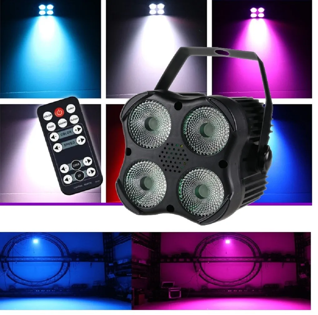 

4 Eyes LED Par Can Stage Effect Lighting For DJ Disco Home Party DMX Control Sound Auto Remote Mode RGBW 4 in 1 Wash Lamp