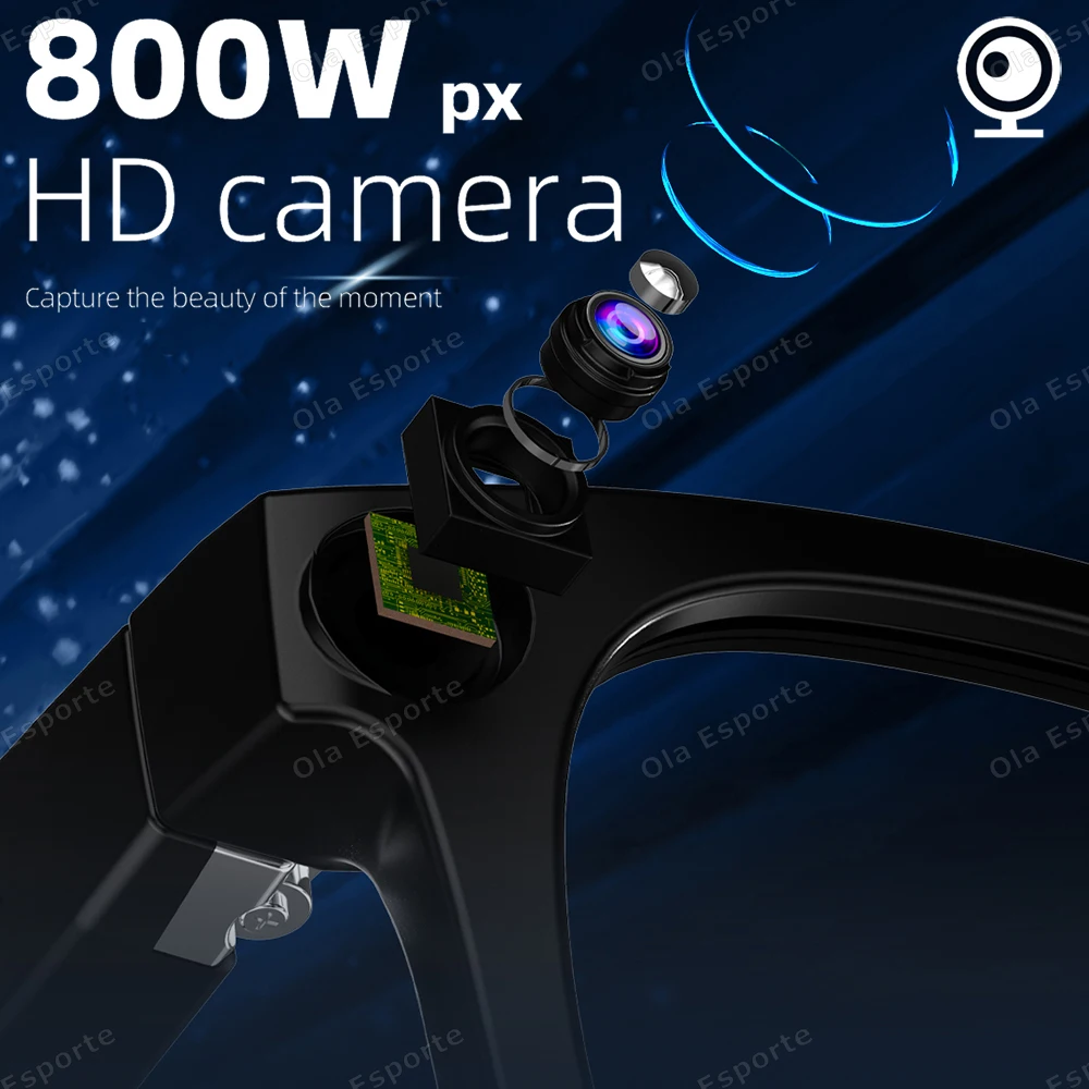 NEW AI Smart Glasses HD Camera LED light Smart navigation Bluetooth Calls Meeting Video Record Music Outdoor Sports Sunglasses