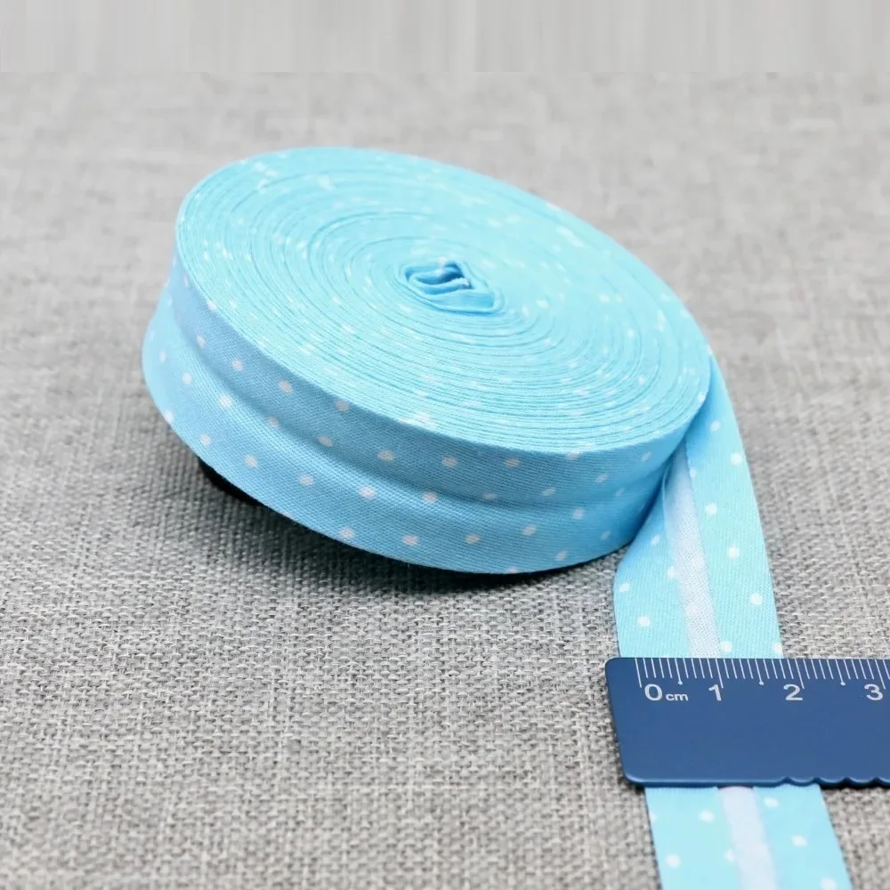 2cm Width Dot printing Bias Binding Tape Edge cloth strip for Craft Apparel DIY Sewing Accessory Striped Fabric Ribbon Ribbon Decoration Ribbon Supplies Cotton Bias Tape