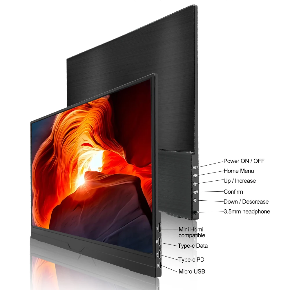 BOLINIA 15.6 ġ ġ ũ ޴  1080P FHD IPS  ÷ USB-C ȭ HDR/Ŀ/̴ HDMI