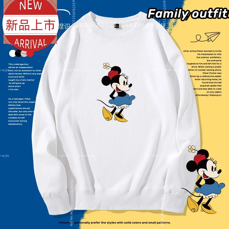 

Mickey Minnie Crew Neck Sweater Trendy Brand Couple Men's and Women's Pullover Sports Sweater Sports Disney Children's Clothing