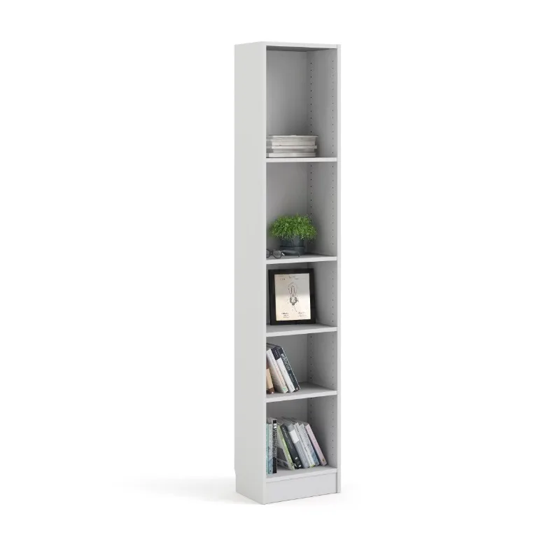 

Element Collection Tall Narrow 5 Shelf Bookcase, White