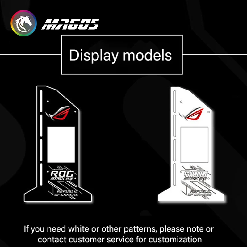 Polegadas Display Vertical Gpu Suporte para pc Gamer Gabinete Led Monitor de Tela Decorativa Suporte Placa Gráfica Bracket 5v Argb 2.4 - Imagem 4