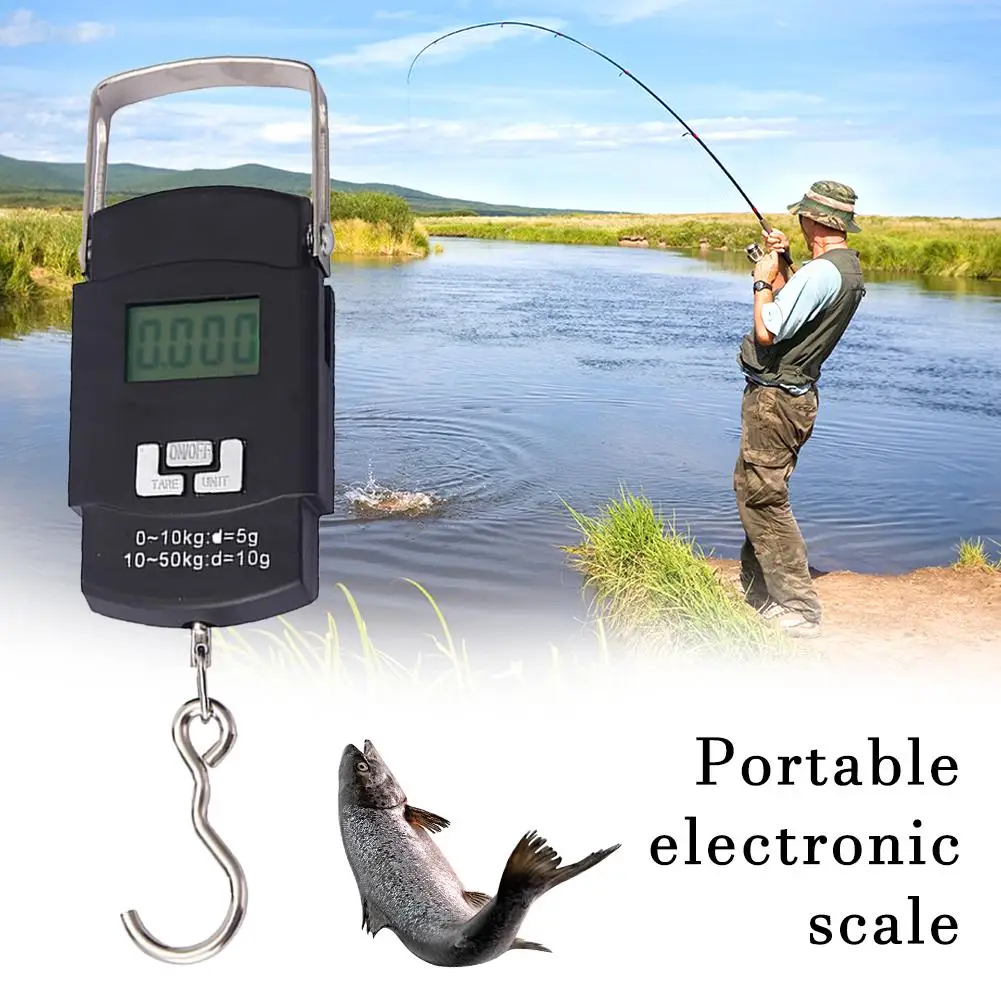 Mini balance électronique 50kg polyvalente - Pour pêche express, livraisons, cuisine et voyages légers