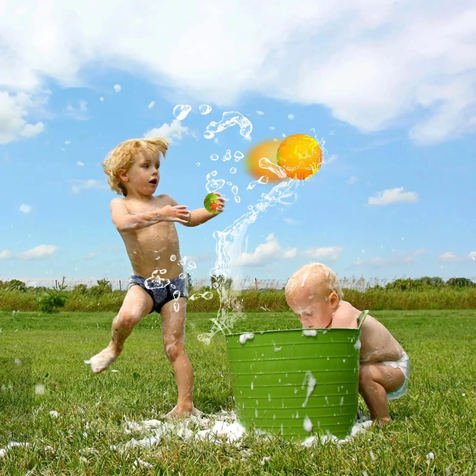 10-100Pcs Reusable Water Balloons,Absorbent Soaker Water Balls for Kids,Summer Beach Swimming Pool Party Favors,Kids Pool Toys 3
