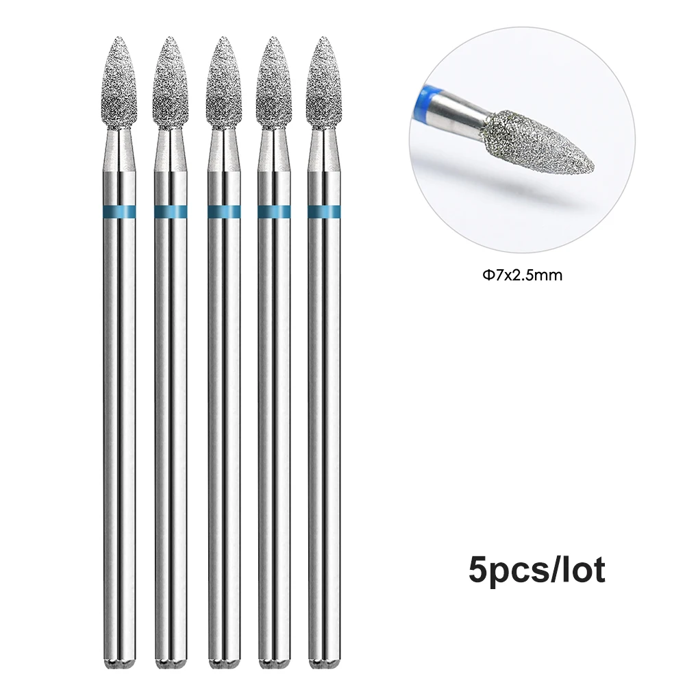 Diamond Nail Drill Rotary Bits Milling Cutter Manicure Burr Cuticle Clean Electric Cutter Drill Bits Accessories 5pcs/lot nail drill bit electric nail drill bit manicure drill bit