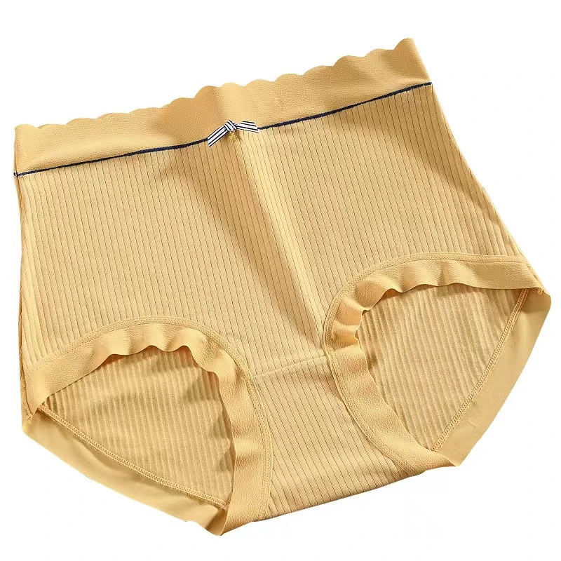 Cotton Underwear Women High Waist Tummy Control Briefs for Female Solid