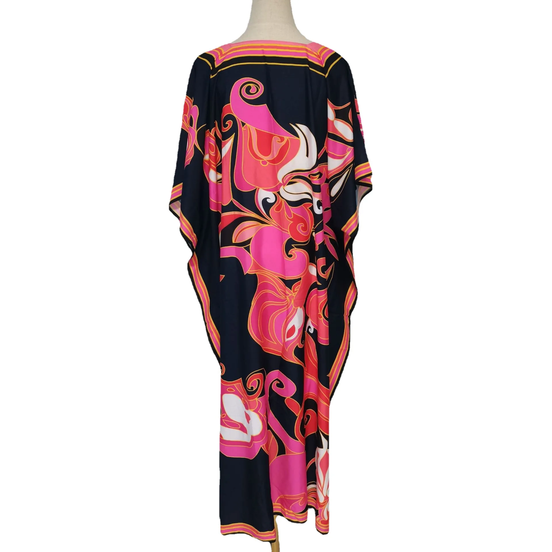 Summer Printed Holiday Beach Dress Seaside Loose Dress Bikini Sun Protection Shirt