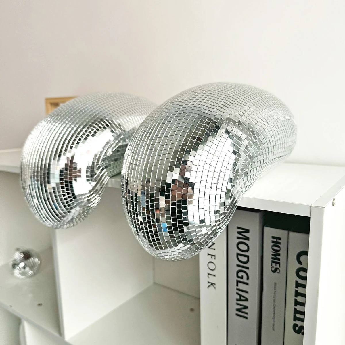 Sfera Da Discoteca Fusione Specchio 28 Cm – Decorazione Artigianale A Forma Di Goccia, Per Feste, DJ E Tavolo
