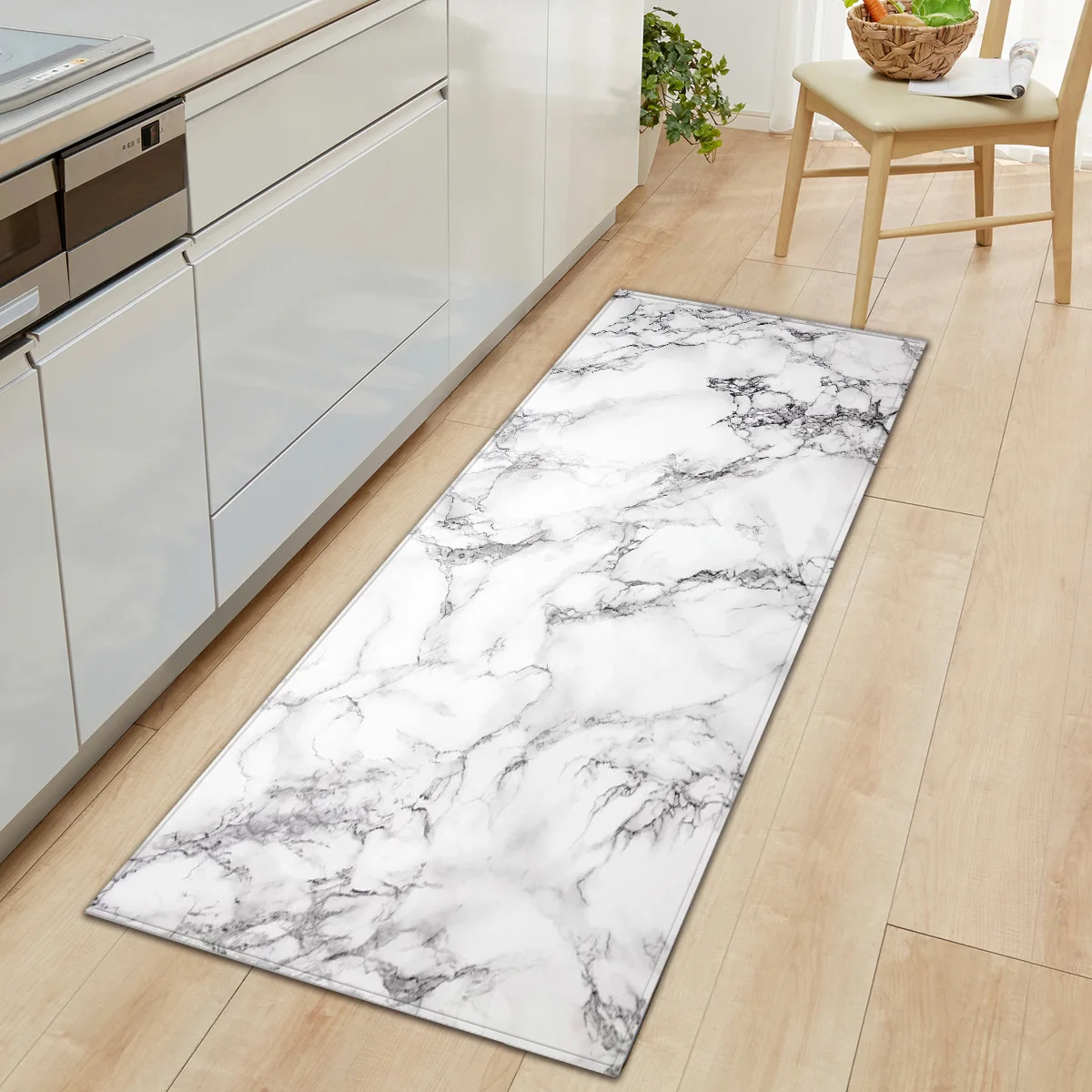 

Kitchen Mat Marble Pattern Bedroom Carpet Living Room Hallway Balcony Entrance Doormat Home Bathroom Non-slip Rug Tatami Tapete