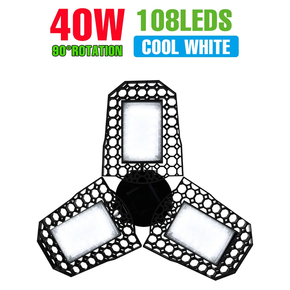 Ultra-Bright Adjustable LED Garage Light – 200W High Bay Spotlight for Home, Workshop & Warehouse