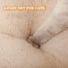 Velvet Plush Cat Bed Cat Basket Nesting House Sleeping Bag Kennel Winter Warm Beds Cushion for small dogs legowisko dla kota 6