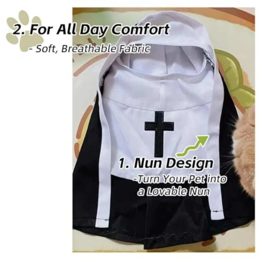 Funny Nun Pet Costume 4