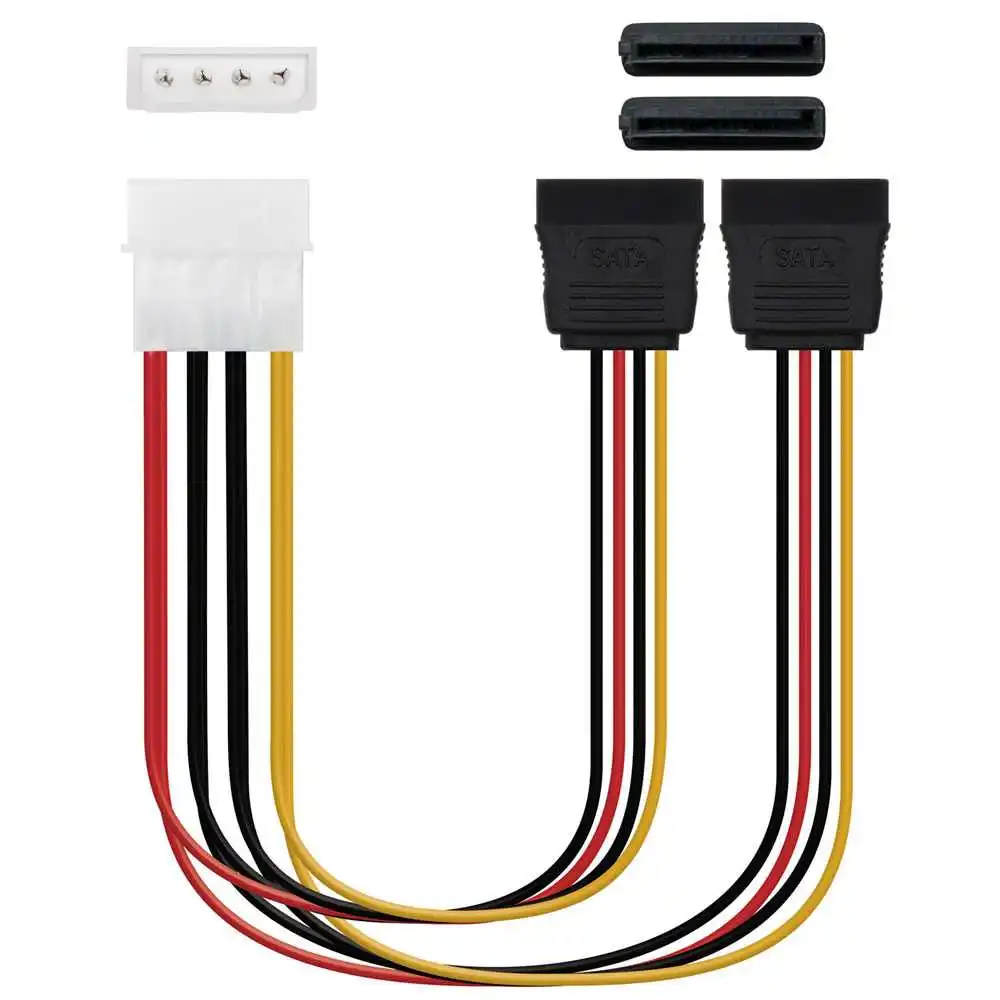 NANOCABLE 10.19.0101-один или два неделя 4 Pin IDE/SATA LP4 Molex до 15 пин 2 жесткого диска SATA Мощность