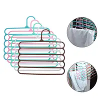 colored Household Trousers Scarf Storage Multilayer 5 Layers Storage Rack Pants Hangers Clothes Hanger Trousers Hanger 2