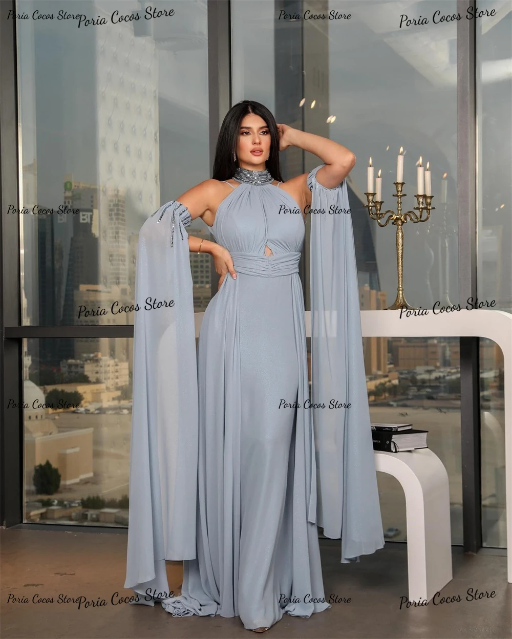 Рисунок 3 - Шифоновые вечерние платья-трапеции без рукавов