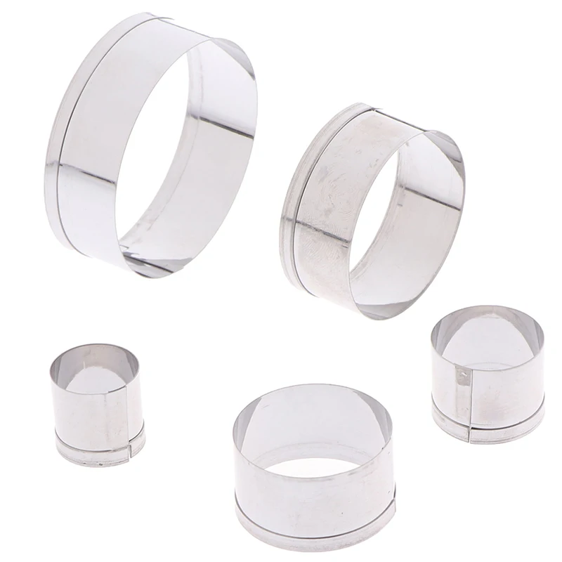 Polymer Clay Cutter Pottery Clay Tools Diy 5Pcs/Set Stainless Steel Round Polymer Clay Cutter Molds Diy Pottery Ceramic Cutting Mould Tools