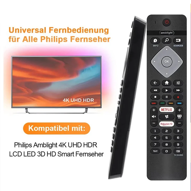 Philips Télécommande pour téléviseurs LED Smart Ambilight 75PUS6754/12 65PUS6754/12 65PUS6704/12