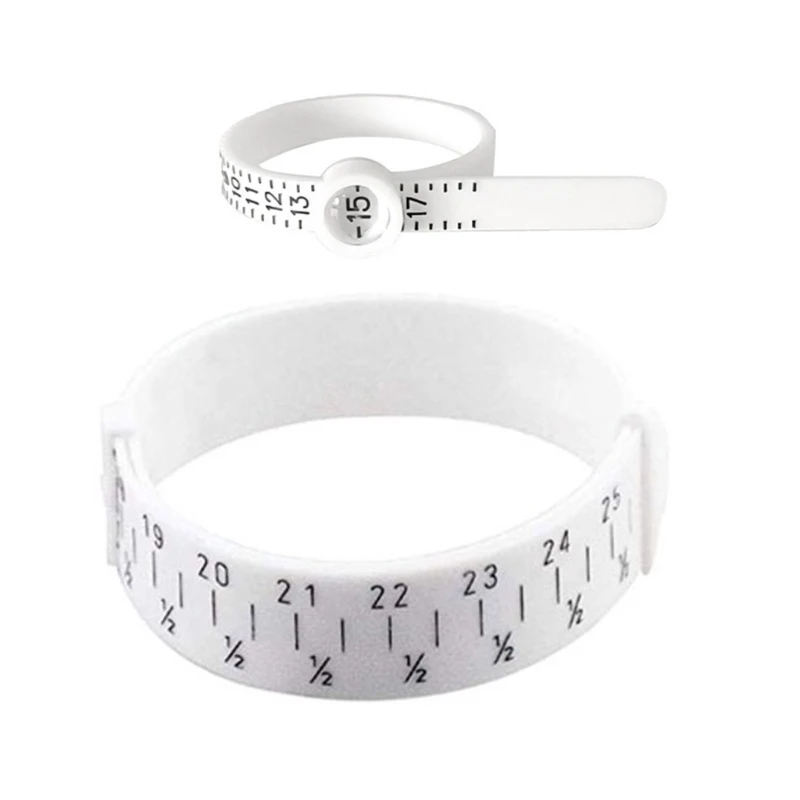 Anelli per bracciali strumenti per il dimensionamento di gioielli Sizer  1-17 anelli USA misura anello in plastica Sizer _ - AliExpress Mobile