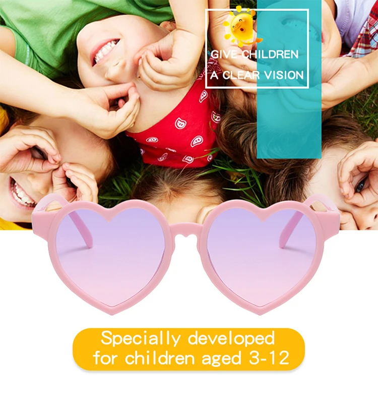 Kids Cartoon Sunglasses - Polarized UV400 Round Sun Glasses with Rabbit Ears