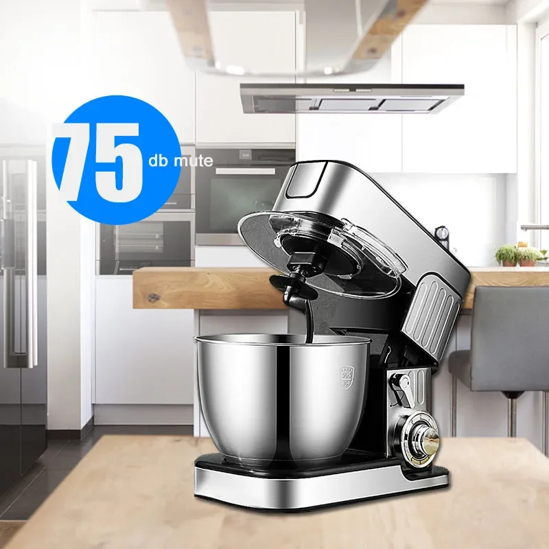 7L Stainless Steel Electric Food Stand Mixer 6-Speed Kitchen Chef Egg Whisk Dough Cream Blender Juicer Meat Grinder Mincer