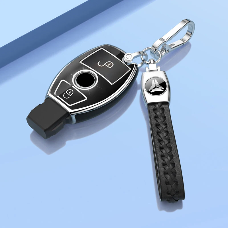 TPU Autoschlüssel-Schutzhülle für Mercedes Benz A B C E Klasse GLS GLA GLK GLC CLS CLA AMG W204 W205 W212 W463 W176 – Detail 3