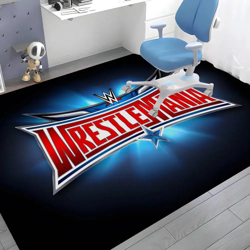 WWE WrestleMania 룸 매트 저렴한 미끄럼 방지 현대식 거실 발코니 프린트 웰컴 러그
