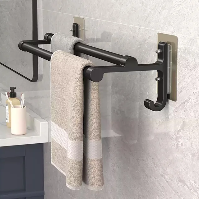 Non-Drilling Double Layer Towel Rack 2