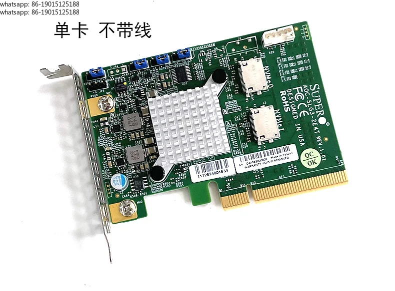 AOC-SLG3-2E4T PCIE NVMe u.2 어댑터 카드 OCuLink SFF-8611 확장 카드