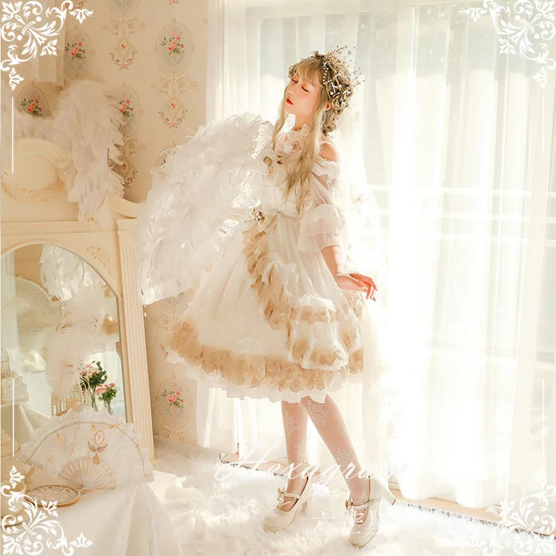 Lolita Flower Wedding Tea Party Christmas Day Dreams Versailles Dawn Lace Handmade Umbrella Parasol Paraguas Inverso