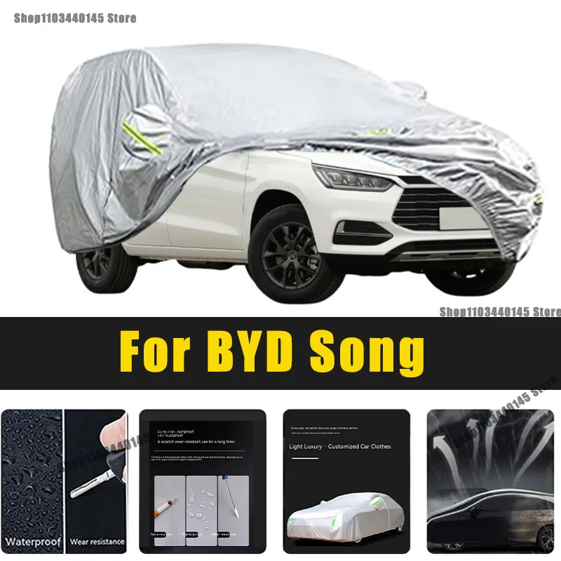 

Full Car Covers Outdoor Sun UV Protection Dust Rain Snow Oxford cover Protective For BYD Song Accessories