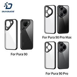 Transparent Anti - Drop Slim Fit Shockproof Phone Case with TPU+Acrylic Back for HUAWEI Pura 90 Pro Max (Black)