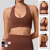 Hearuisavy Summer Sports Bra Women's Gym Underwear Push Up Pilates Yoga Bra Sporty Fitness Top Breathable Backless Workout Top - Image 3