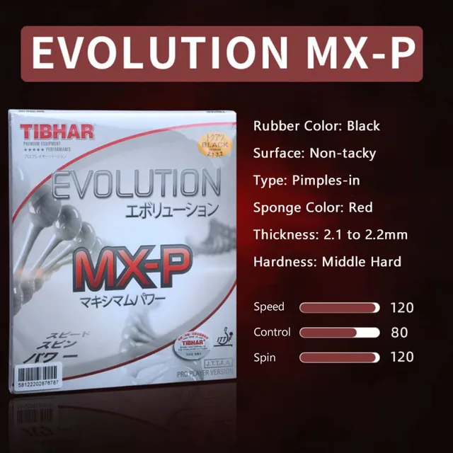 Original Tibhar Evolution ELP MXP Table Tennis Rubber Professional