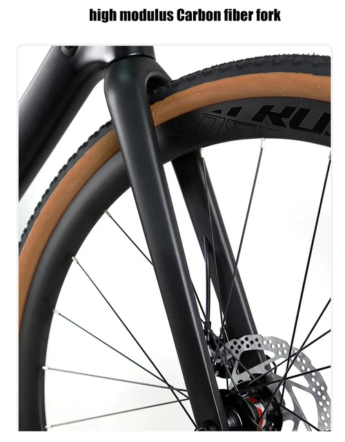 자갈 자전거 모험을 위한 탄소 섬유 프레임과 혁신적인 기능